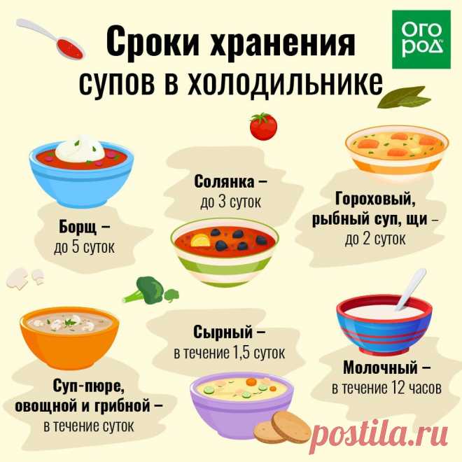 Сроки хранения супов в холодильнике