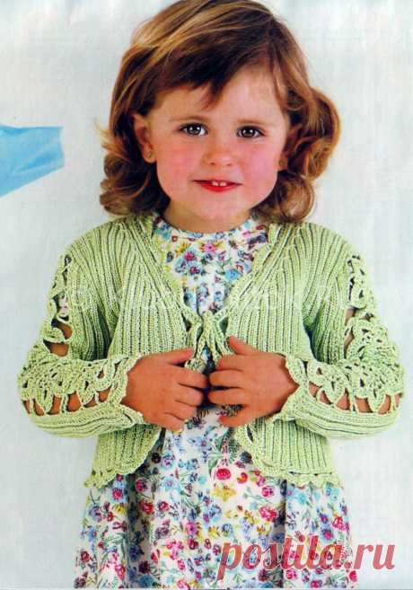 Жакет для малышки | Вязание для девочек | Вязание спицами и крючком. Схемы вязания.