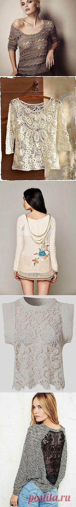 Выдающийся крючком: пуловер