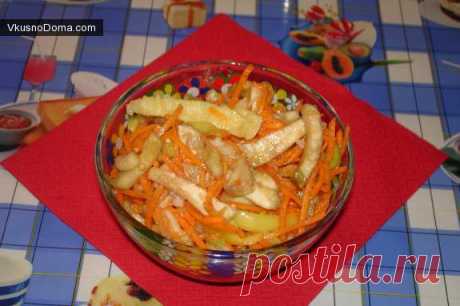 Острый салат из синенький и морковки / Домашние рецепты. Готовим дома вкусно!