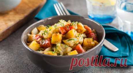 Быстрое рагу с капустой и картофелем, пошаговый рецепт с фото