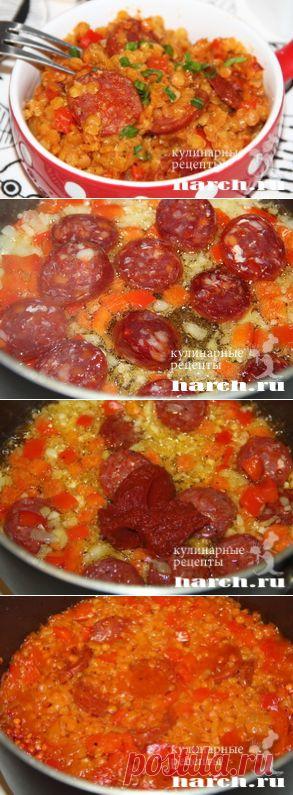 Чечевица с колбасками по-испански