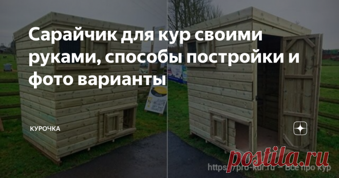 Сарайчик для кур своими руками, способы постройки и фото варианты Добрый день, опытные и начинающие птицеводы. Способ постройки сарайчика для кур своими руками в нашем материале. Сарайчик для кур и другой птицы – потребность, так как содержание сельских птиц и животных лучше всего производить в исключительно выделенных для этого строениях.
Прежние бытовки и амбары не подойдут. Целесообразнее будет сразу возводить отдельный сарай для птиц, который с самого