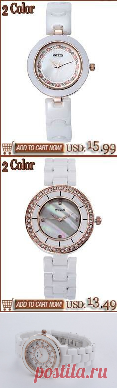 Kz809 KEZZI новое мода и свободного покроя женщины керамические наручные часы высокое качество горный хрусталь часы мода часы кварцевые аналоговые watc купить на AliExpress
