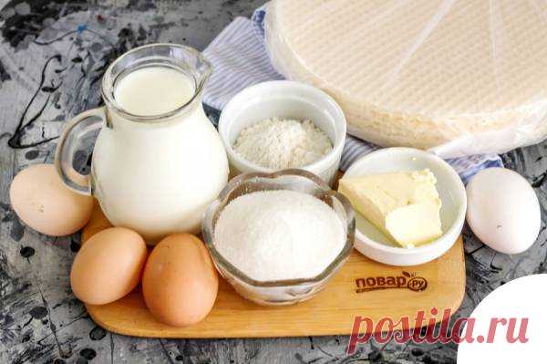 Вафельный торт с заварным кремом