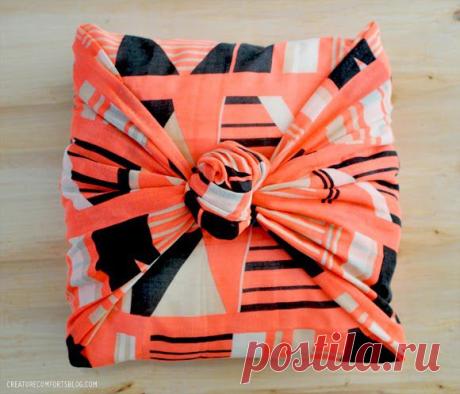 Интересный чехол для подушки всего за 5 минут.