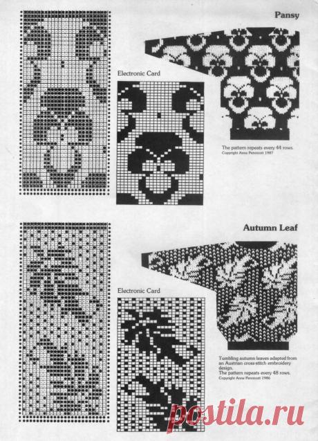 Жаккардовые узоры /  спицами / Вязание для женщин спицами. Схемы