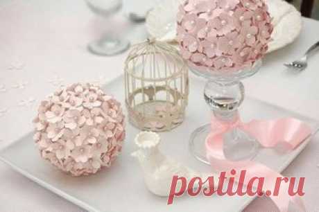 Мастерим красивый цветочный шар для декора