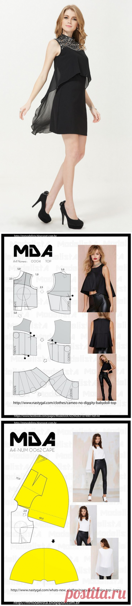 Накидка на платье (почти выкройка) / Платья Diy / ВТОРАЯ УЛИЦА