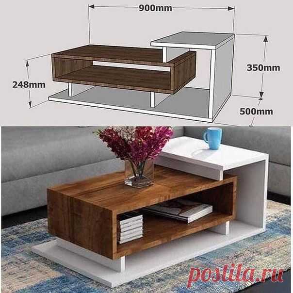 Стoлик в гoстиную с чepтежoм