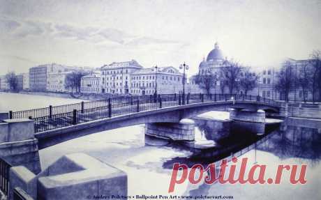 Фотореалистичная живопись шариковой ручкой от Андрея Полетаева