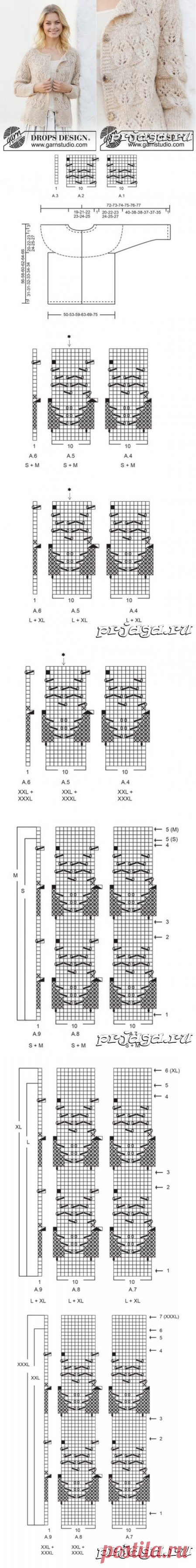 Жакет спицами «Березка»
вязание, спицами, крючком, knitt, knitting pattern