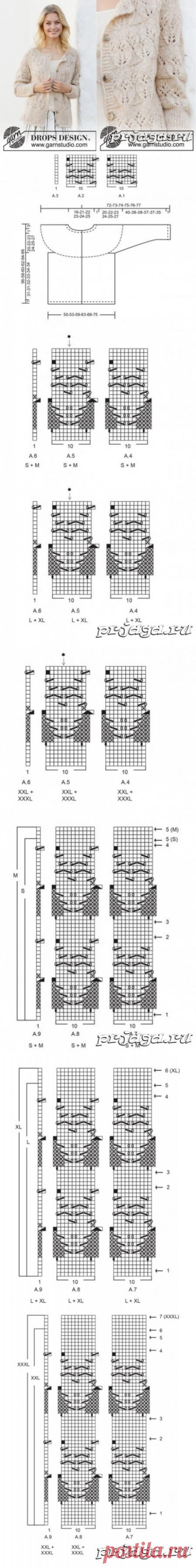 Жакет спицами «Березка»
вязание, спицами, крючком, knitt, knitting pattern