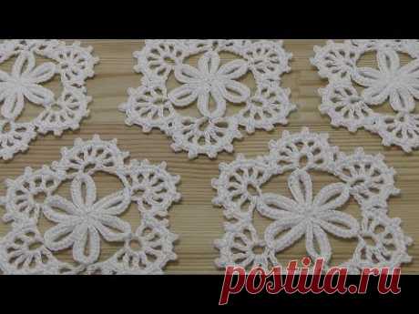 Урок вязания крючком ажурного мотива - crochet lesson