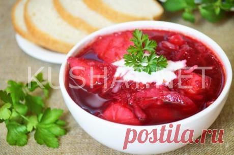 Украинский красный борщ. Рецепт с пошаговыми фото &amp;bull; Кушать нет