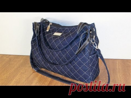 Как сшить джинсовую сумку #9. How to sew a denim bag #9. DIY denim bag