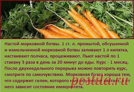 Морковная ботва очистит кишечник