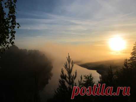 Утро на реке Тара