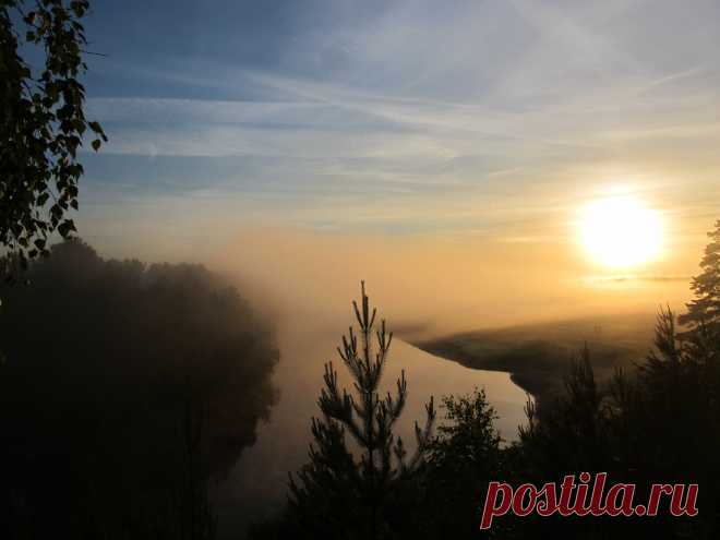 Утро на реке Тара