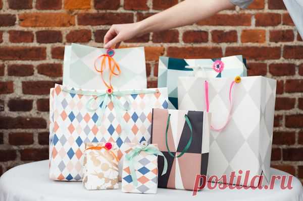 Как сделать оригинальные подарочные пакеты своими руками
