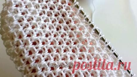 "Летний Жемчуг" - ажурный узор спицами | Ирина СНежная & Вязание | Дзен
