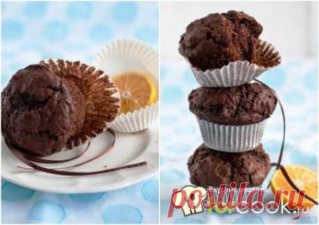 Шоколадные маффины с какао.