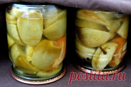 Маринованные зелёные помидоры &amp;#8212; Сад Заготовка