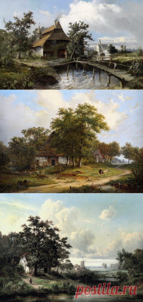 Старинные пейзажи. Carl Georg Koster