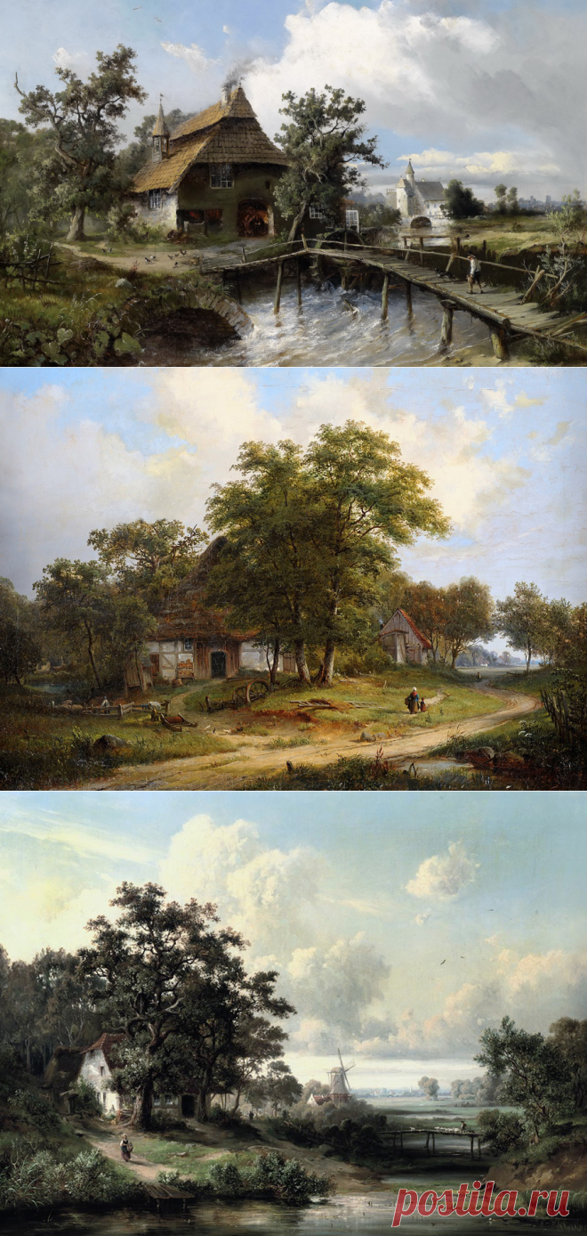 Старинные пейзажи. Carl Georg Koster