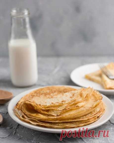 Блины с мясом на кефире — Готовим дома