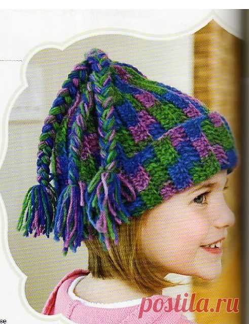 Toboggan Hat pattern by Mary Jane Hall - from Positively Crochet! 50 patterns for garments and accessories in 1 book! Beginner pattern!