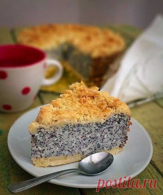 Немецкий творожный пирог с маком
