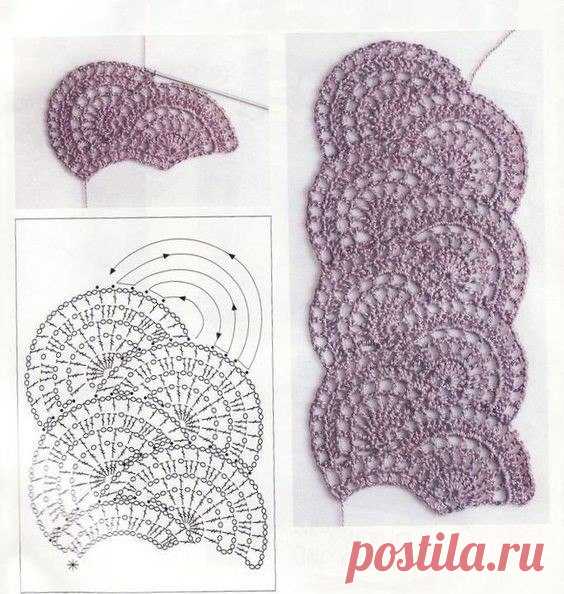 Схемы для вязания ленточного кружева