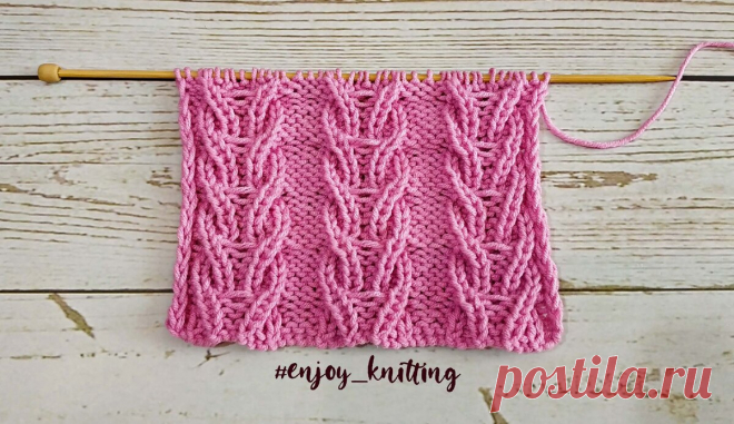 Узор спицами ИЗЯЩНЫЕ КОСЫ - Видео МК/Описание | Enjoy Knitting/Вяжем узоры | Яндекс Дзен