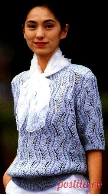 Узоры для кофточки и палантина 
Узор Струйки ручейка




Узор для палантина 



