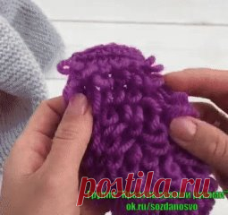 Из Одноклассники вязание ""МЕХ"" вытянутые петли.