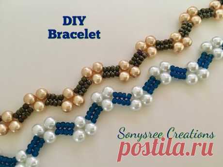 (78) How to:- DIY Zigzag Heart ❤️ Bracelet - YouTube