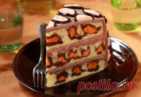 Леопардовый торт .