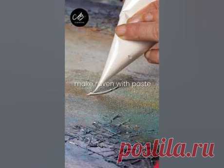 How to: Mixed Media Raven Art (Crazy Textures) | AB Creative #shorts #art