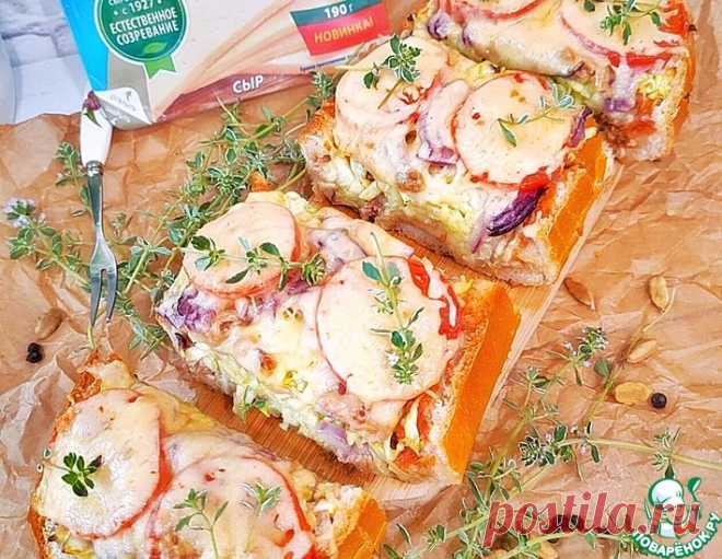 Закусочный батон с тунцом и сыром – кулинарный рецепт(***)