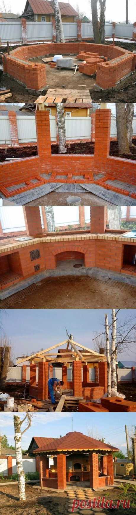 Установка кирпичного мангала своими руками | НОВГОРОДСКАЯ БЫТОВОЧКА
Посмотрите на фотопримере как построить кирпичную беседку, с заранее продуманным встроенным мангалом.