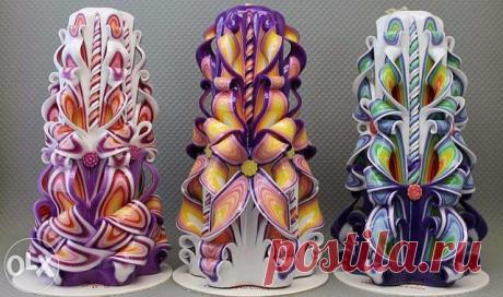 Резные свечи! Красота созданная из воска)))