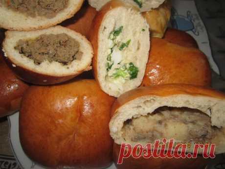 Пироги печёные с тремя начинками