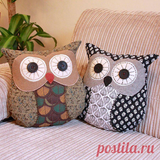 Декоративные подушки - совы.
На любой вкус и цвет.