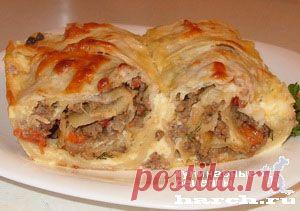 Пирог из лаваша с мясным фаршем | Харч.ру - рецепты для любителей вкусно поесть