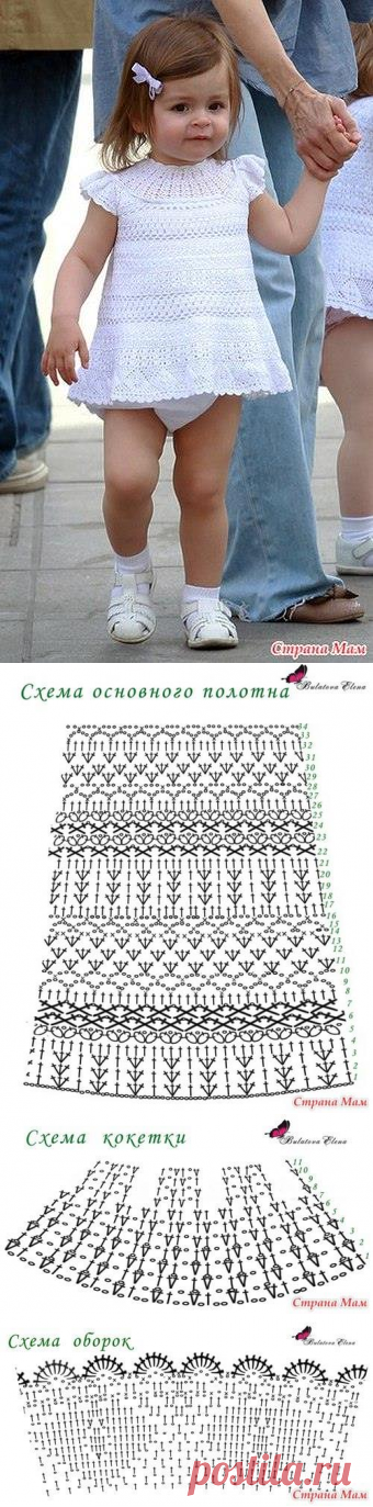 Для тех кто вяжет: платье для маленькой девочки