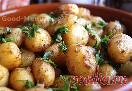 Молодая картошка в духовке "за уши не оттянешь" - рецепт с фото от Good-Menu.Ru