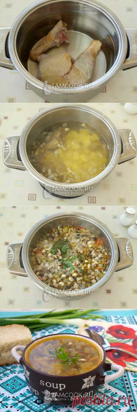 Куриный суп с грибами
