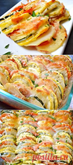 Кабачки запеченные с сыром и чесноком.