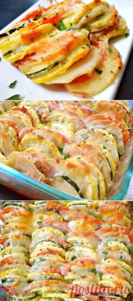 Кабачки запеченные с сыром и чесноком.